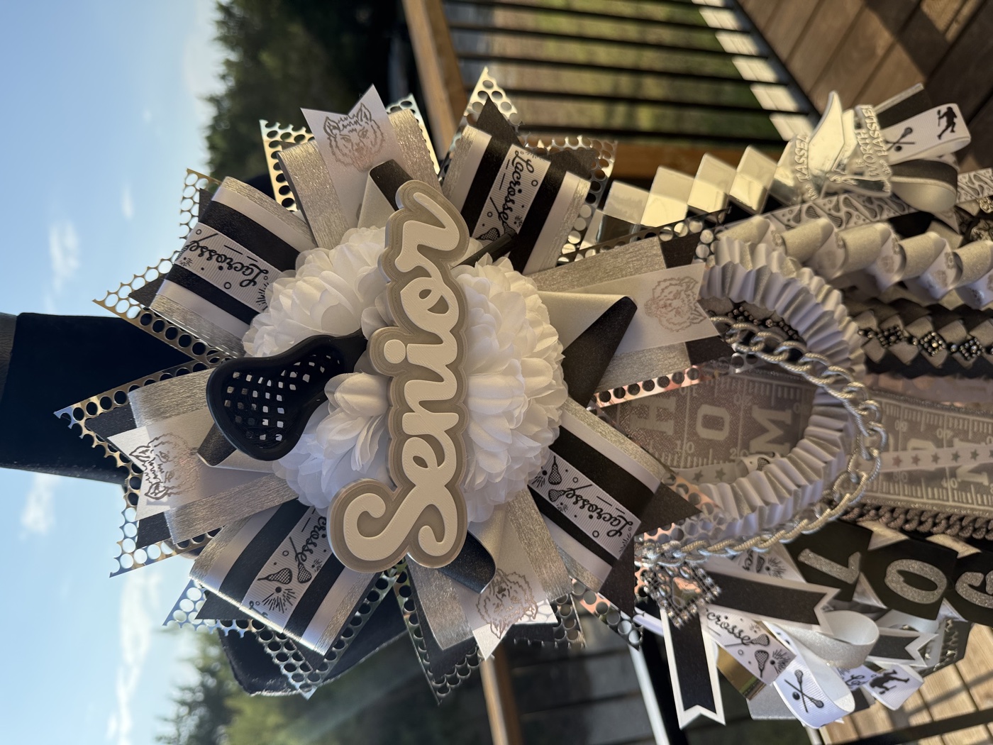 Custom homecoming garter